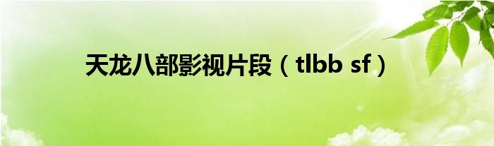 天龙八部影视片段（tlbb sf）