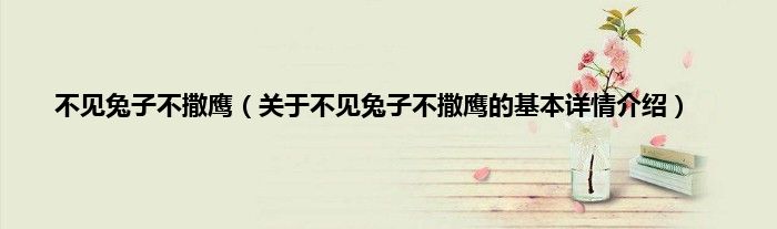 不见兔子不撒鹰（关于不见兔子不撒鹰的基本详情介绍）