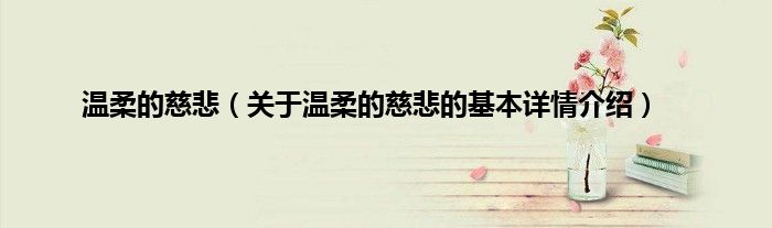 温柔的慈悲（关于温柔的慈悲的基本详情介绍）