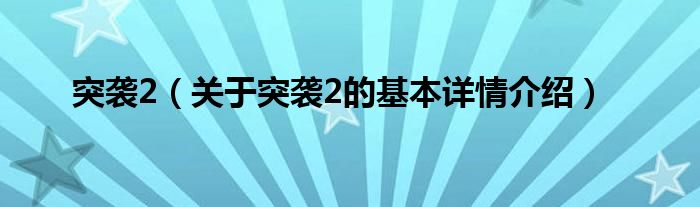 突袭2（关于突袭2的基本详情介绍）