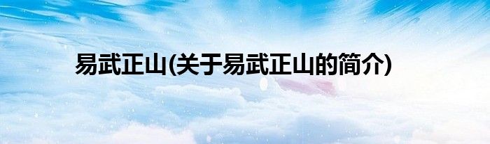 易武正山(关于易武正山的简介)
