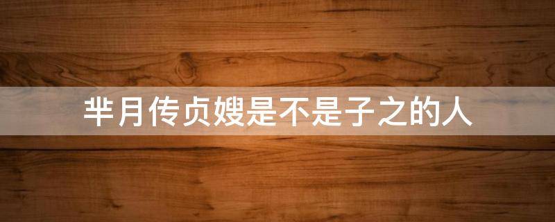 芈月传贞嫂是不是子之的人