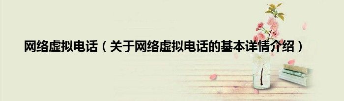 网络虚拟电话（关于网络虚拟电话的基本详情介绍）