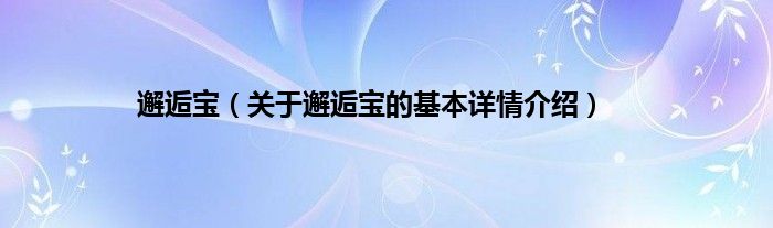 邂逅宝（关于邂逅宝的基本详情介绍）