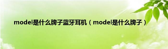 model是什么牌子蓝牙耳机（model是什么牌子）