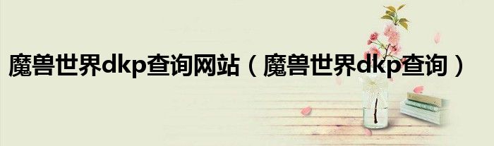 魔兽世界dkp查询网站（魔兽世界dkp查询）