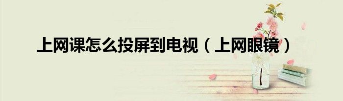 上网课怎么投屏到电视（上网眼镜）